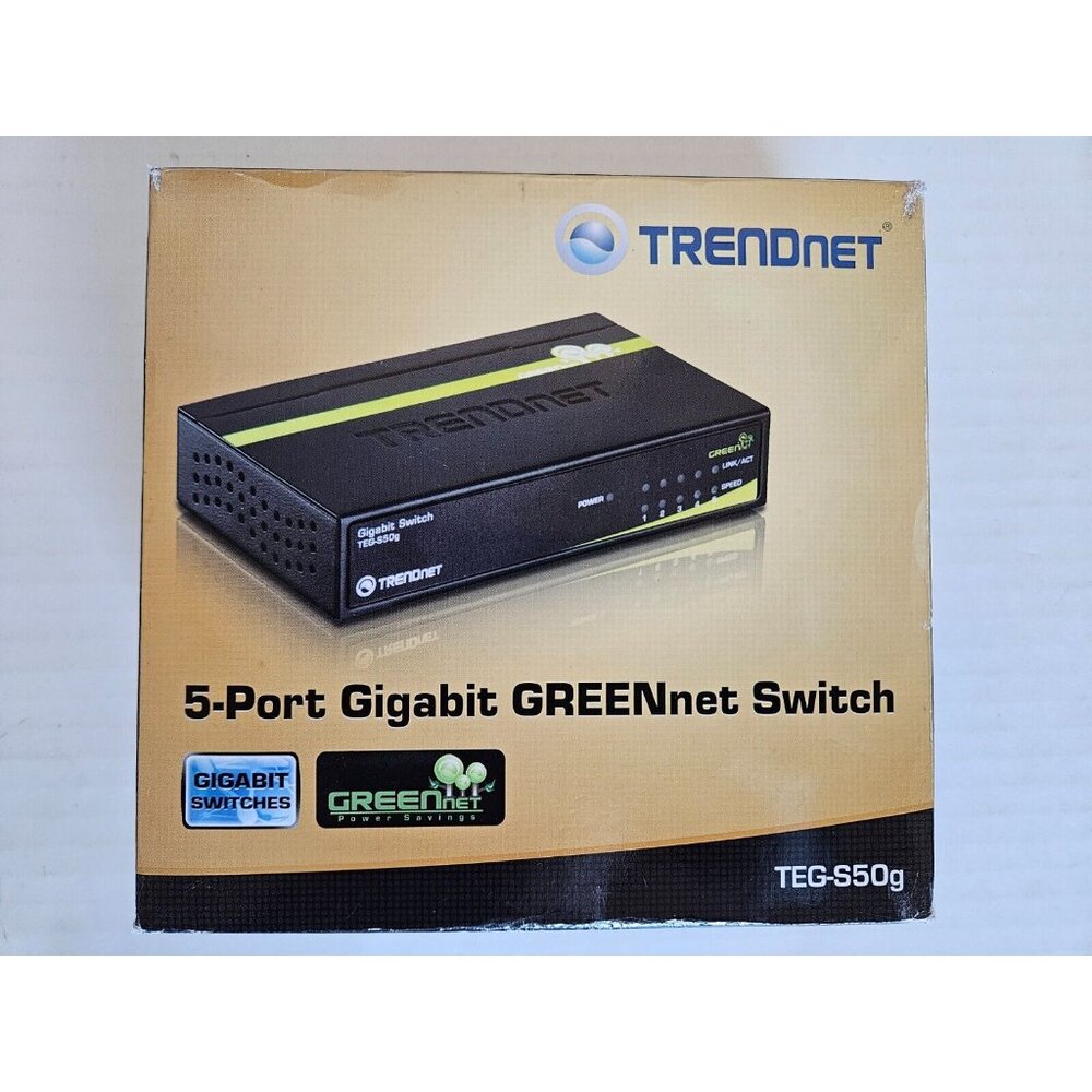 TRENDnet 5-Port Gigabit GREENnet Switch, (TEG-S50g)